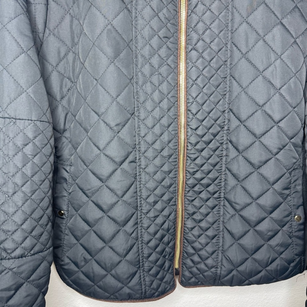 Royalty For Me Black Quilted Puffer Jacket Woman’s PL - Picture 13 of 16